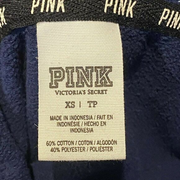 ‎PINK Navy Hooded Sweatshirt Adult XS - Picture 3 of 3